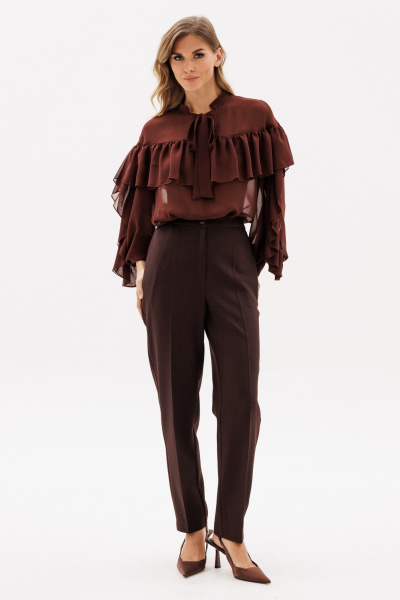 Брюки EOLA 2912.1 темный_шоколад_меланж - фото 1