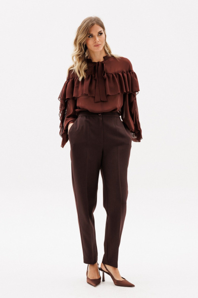 Брюки EOLA 2912.1 темный_шоколад_меланж - фото 3