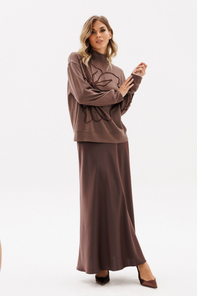 Юбка EOLA 2932.1. шоколад - фото 4