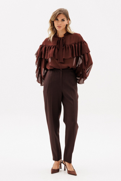 Блуза EOLA 2935 шоколад - фото 7