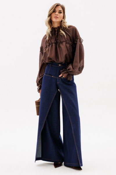 Блуза EOLA 2936 шоколад - фото 5