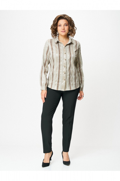 Блуза Zlata 4459 серо-бежевый - фото 2