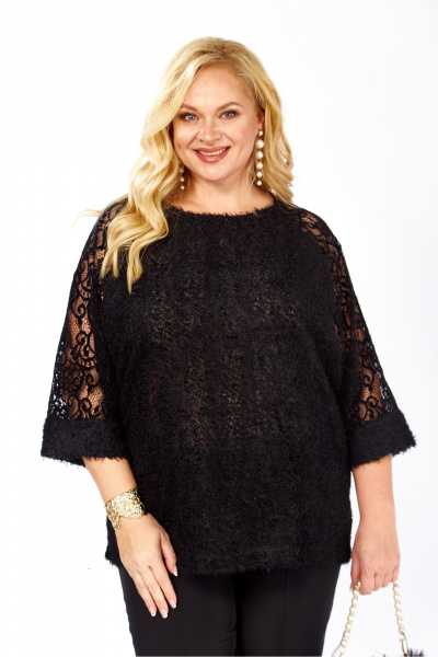 Блуза, брюки Элль-стиль 2426 черный - фото 14