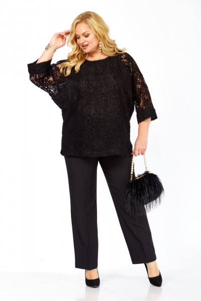 Блуза, брюки Элль-стиль 2426 черный - фото 10
