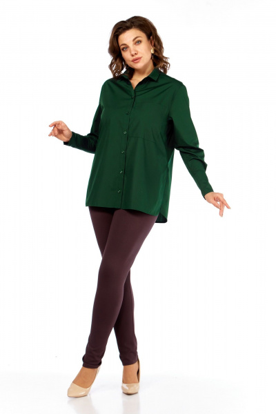 Рубашка Avenue 0301-13 темно-зеленый - фото 8