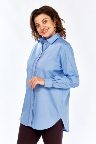 Рубашка Avenue 0332-1 голубой - фото 4