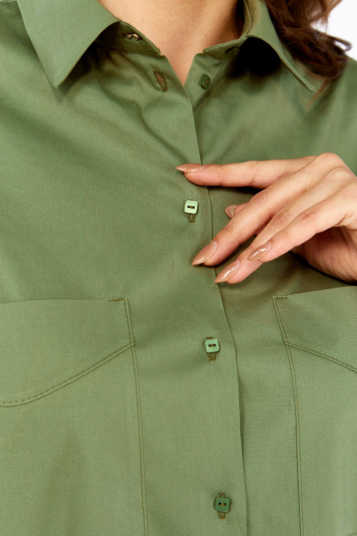 Рубашка Avenue 0343 оливка - фото 8