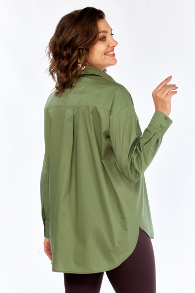 Рубашка Avenue 0343 оливка - фото 5