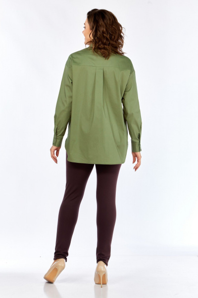 Рубашка Avenue 0343 оливка - фото 3