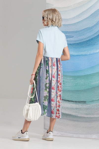 Легкое джинсовое платье свободного кроя с пуговицами Avanti 1215-1 - фото 2