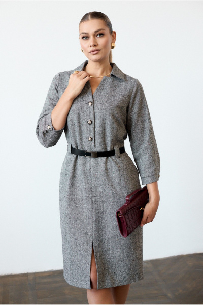 Платье Verita 2419 серый - фото 4