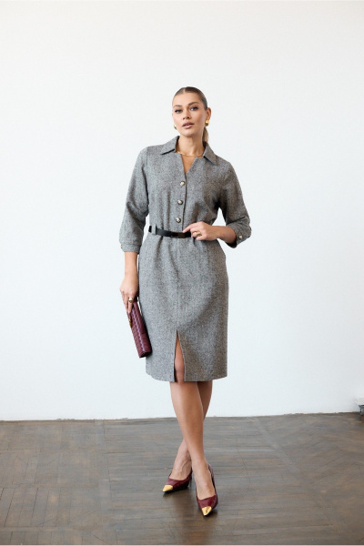 Платье Verita 2419 серый - фото 1