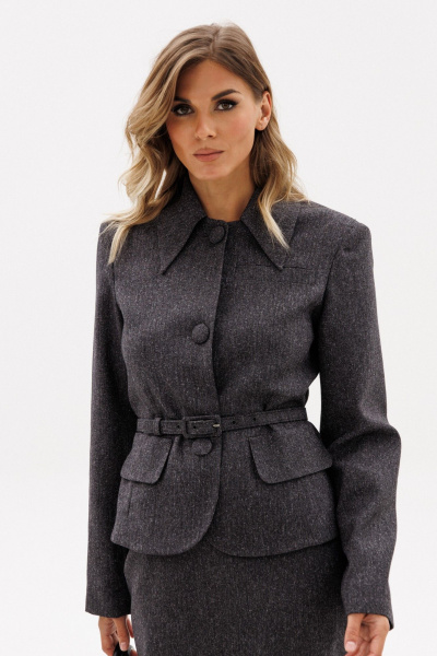 Жакет EOLA 2960 темно-серый_меланж - фото 1