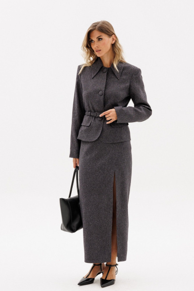 Юбка EOLA 2961 темно-серый_меланж - фото 2