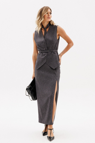 Юбка EOLA 2961.1 темно-серый_меланж - фото 7