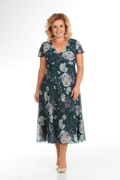 Платье Slaviaelit 428 темно-зеленый - фото 1