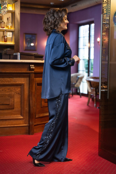 Блуза, брюки VI ORO VR-1235 синий - фото 12