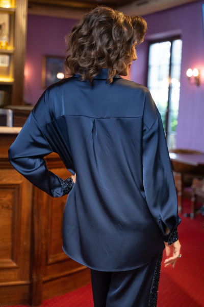 Блуза, брюки VI ORO VR-1235 синий - фото 9