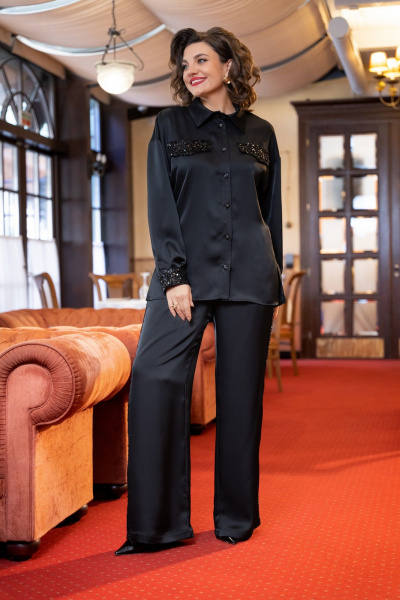 Блуза, брюки VI ORO VR-1235 черный - фото 17