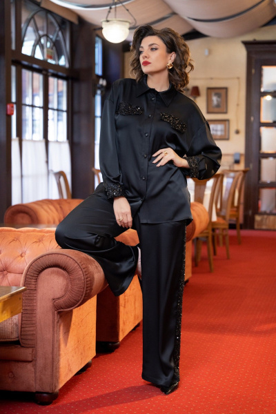 Блуза, брюки VI ORO VR-1235 черный - фото 15