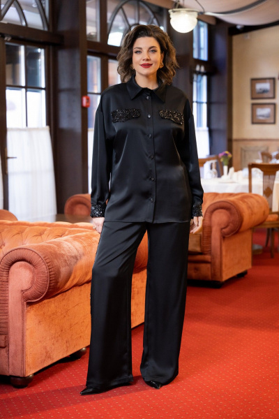 Блуза, брюки VI ORO VR-1235 черный - фото 14