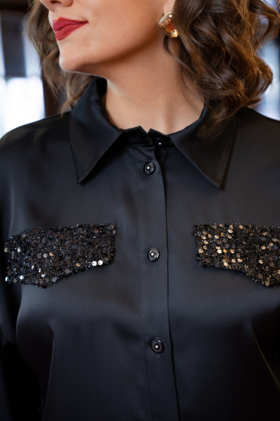 Блуза, брюки VI ORO VR-1235 черный - фото 13