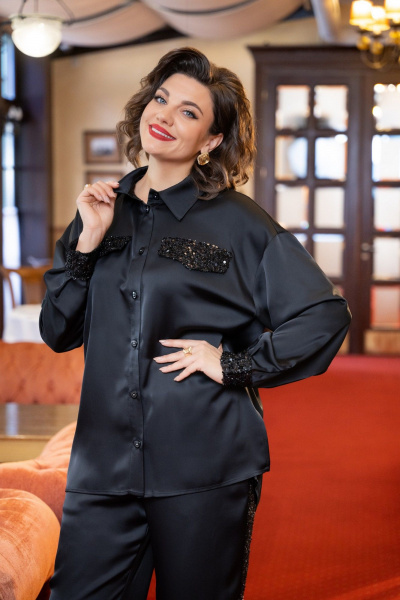 Блуза, брюки VI ORO VR-1235 черный - фото 9