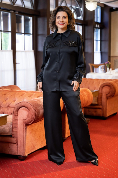 Блуза, брюки VI ORO VR-1235 черный - фото 1