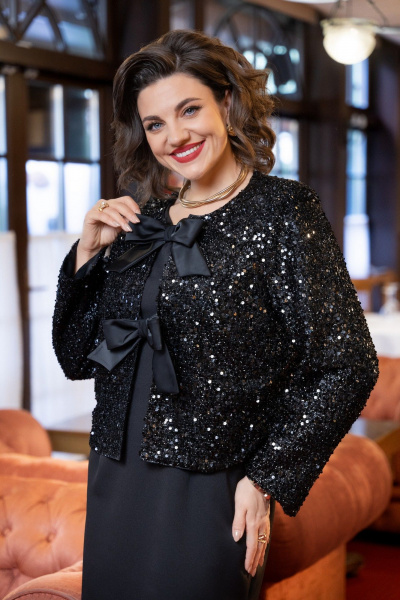 Бомбер, платье VI ORO VR-1234 черный - фото 20