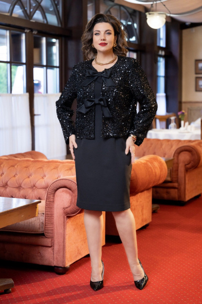 Бомбер, платье VI ORO VR-1234 черный - фото 17