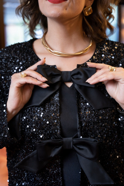 Бомбер, платье VI ORO VR-1234 черный - фото 9