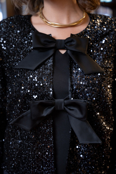 Бомбер, платье VI ORO VR-1234 черный - фото 8