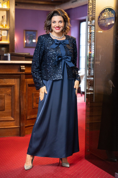 Жакет, платье VI ORO VR-1230 синий - фото 9