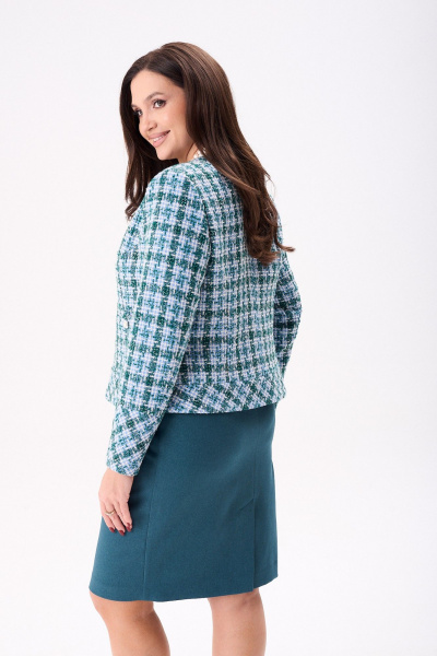 Жакет, юбка Mislana 11006 морская_волна - фото 9