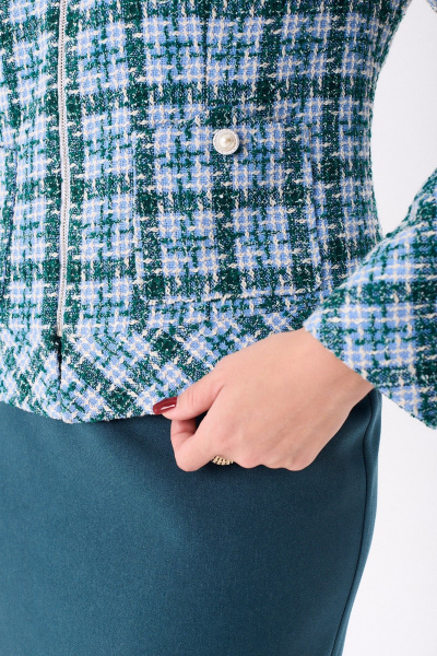 Жакет, юбка Mislana 11006 морская_волна - фото 12