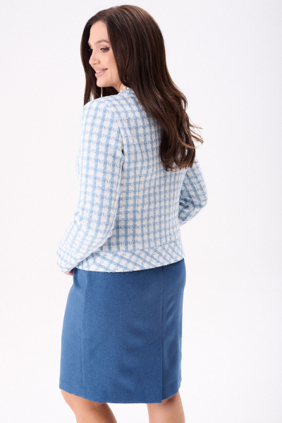 Жакет, юбка Mislana 11006 голубой - фото 16