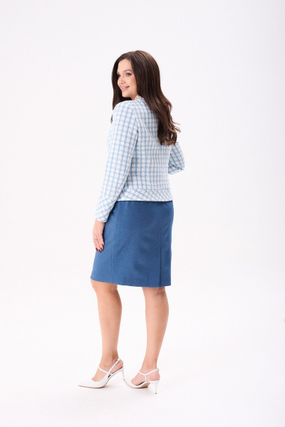 Жакет, юбка Mislana 11006 голубой - фото 14