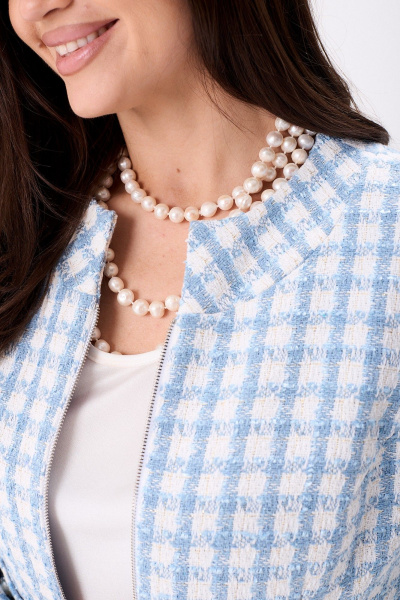 Жакет, юбка Mislana 11006 голубой - фото 13