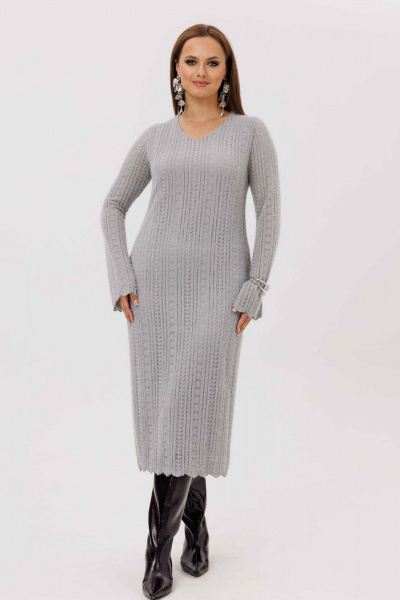 Платье Mislana 1239 серый - фото 7