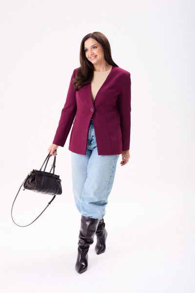 Жакет Mislana 804 бордо - фото 16