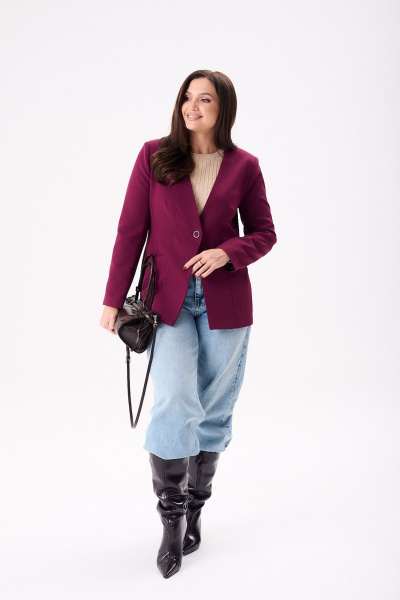 Жакет Mislana 804 бордо - фото 8