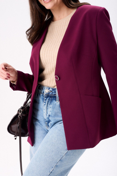 Жакет Mislana 804 бордо - фото 7