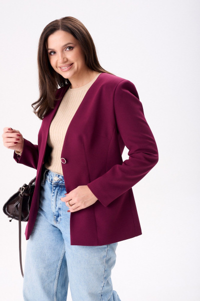 Жакет Mislana 804 бордо - фото 4