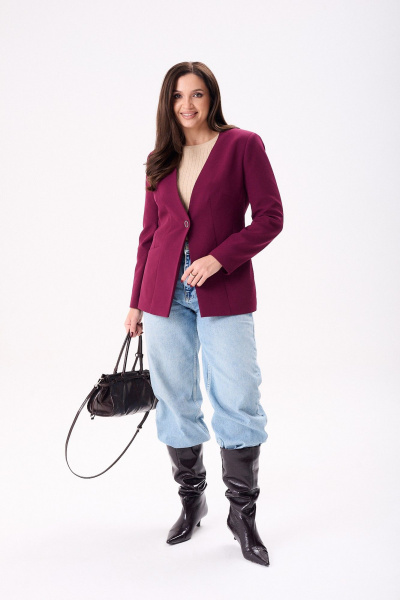 Жакет Mislana 804 бордо - фото 1