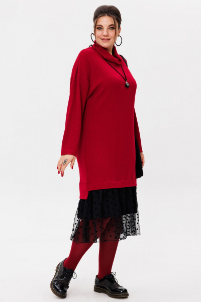 Платье Anelli 1740 красный_бархат - фото 8