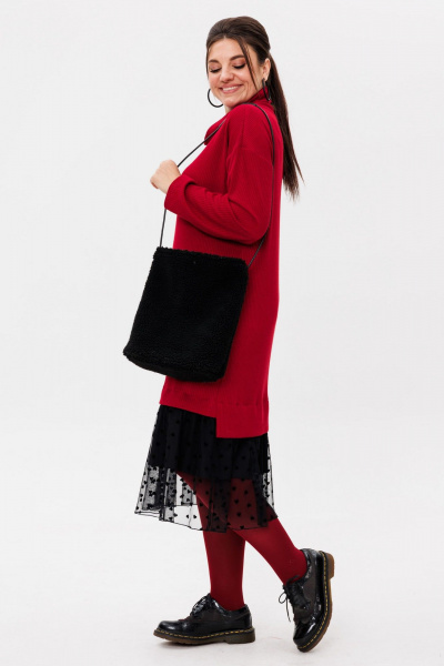 Платье Anelli 1740 красный_бархат - фото 6