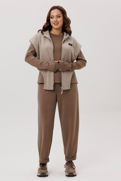 Брюки, джемпер, жилет INVITE 6126 капучино - фото 4