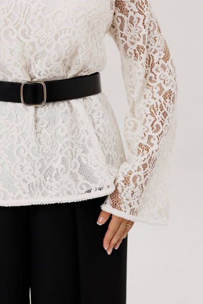 Блуза, брюки INVITE 6122 белый/черный - фото 9