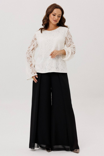 Блуза, брюки INVITE 6122 белый/черный - фото 3