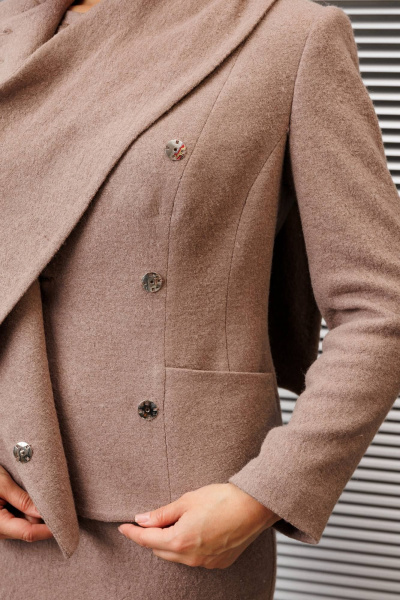 Жакет, юбка Мода Юрс 25-2936 капучино - фото 2